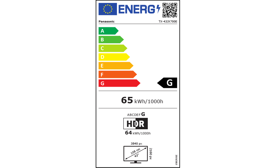 tx-43jx700e Energimrke