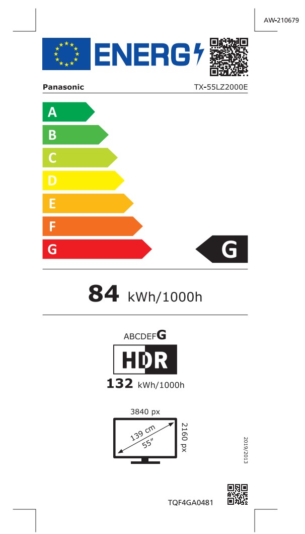 tx-55lz2000e Energimrke