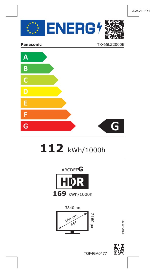 tx-65lz2000e Energimrke