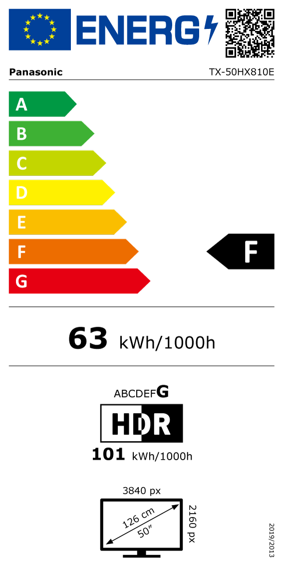 tx-50hx810e Energimrke