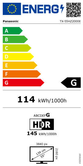 tx-55hz2000e Energimrke