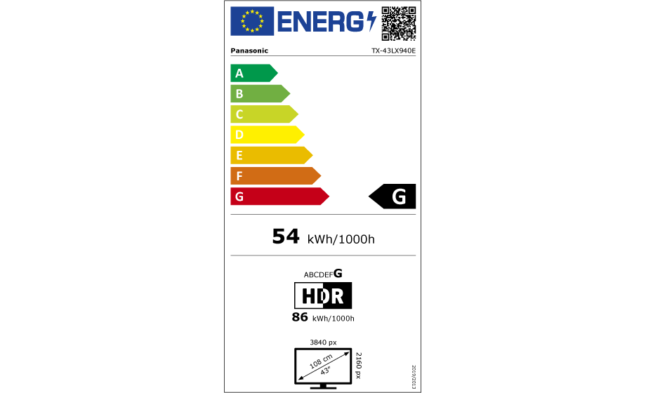 tx-43lx940e Energimrke