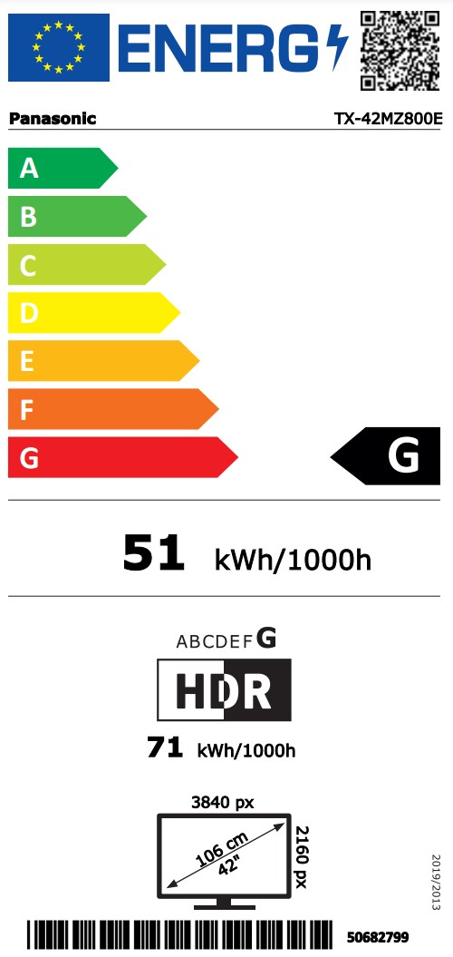tx-42mz800e Energimrke
