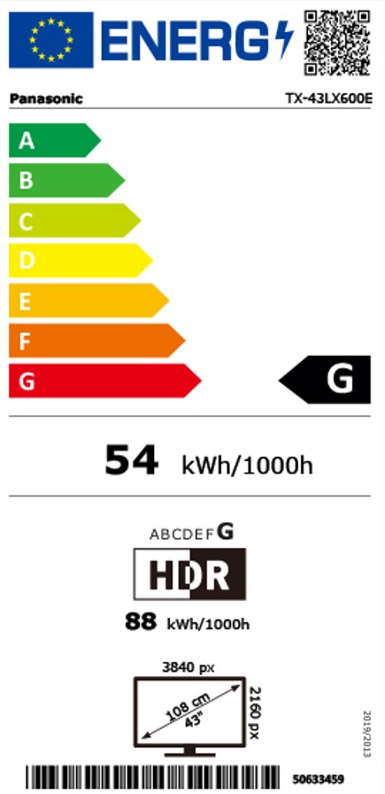 tx-43lx610e Energimrke