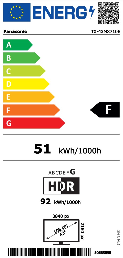 tx-43mx710e Energimrke