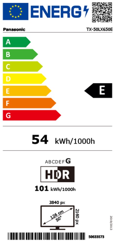 tx-50lx650e Energimrke