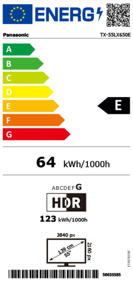 tx-55lx650e Energimrke