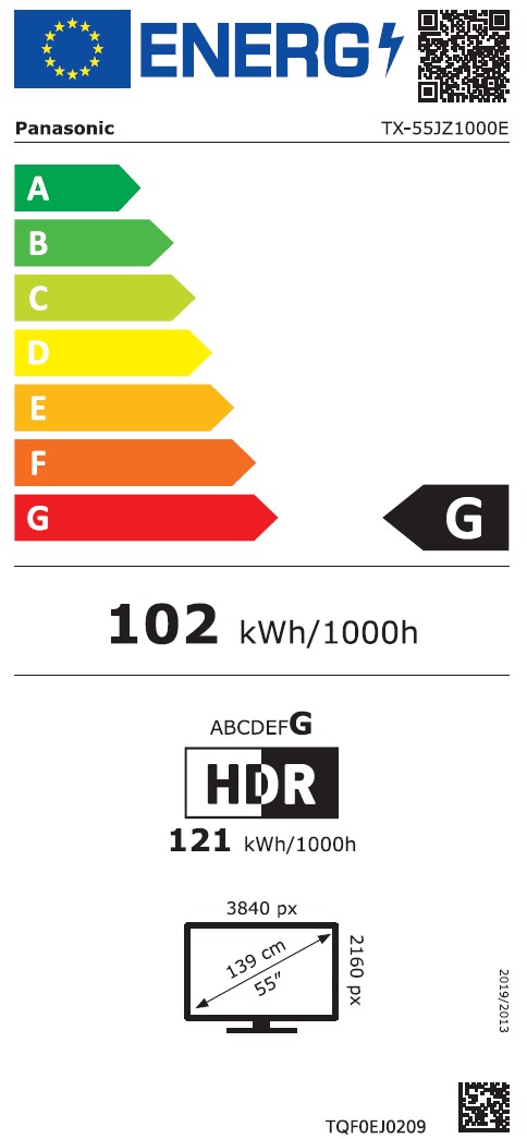 tx-55jz1000e Energimrke