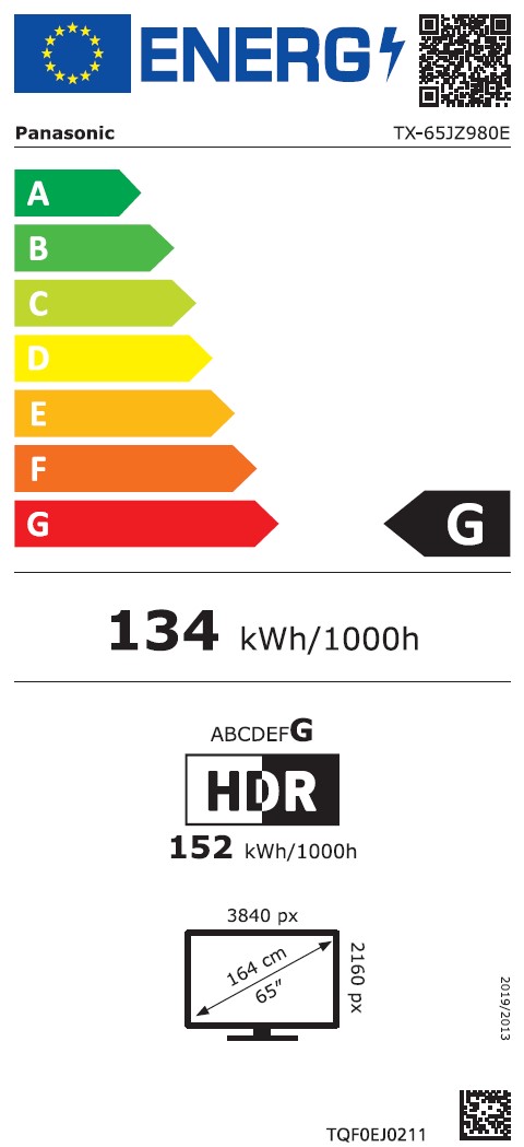 tx-65jz980e Energimrke