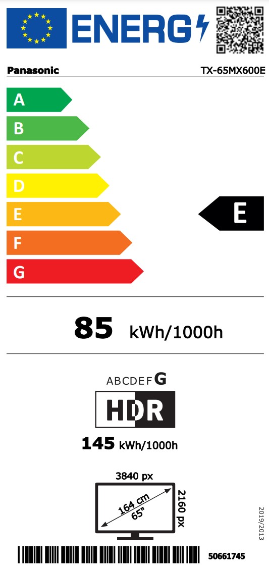 tx-65mx600e Energimrke