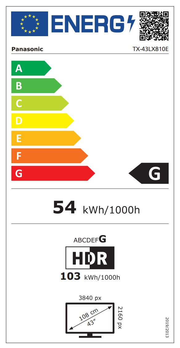 tx-43lx810e Energimrke