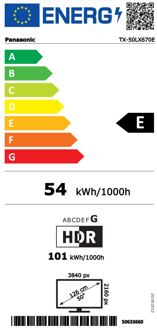 tx-50lx670e Energimrke